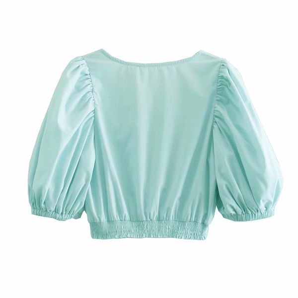 

2021 new women v neck sleeve short shirts solid shirt v5dl, White