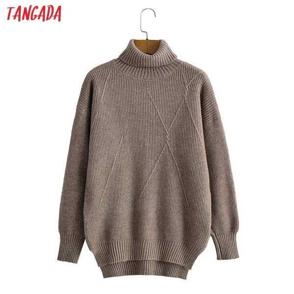 

women's sweaters tangada women warm thick turtleneck knitted sweater jumper female elegant oversize pullovers chic bc135, White;black