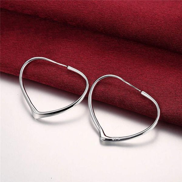 

hoop & huggie heart shape earring brass earrings for women valentine gift ,29x37mm, Golden;silver