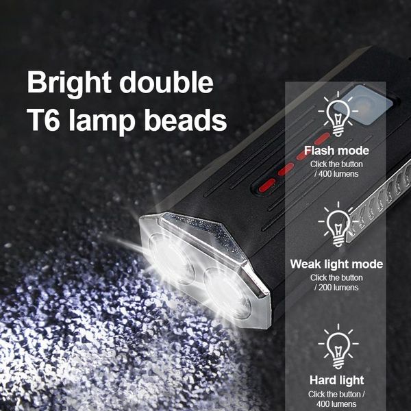 

bicycle light 400ma front light strong usb rechargeable led bike waterproof safety warning lights