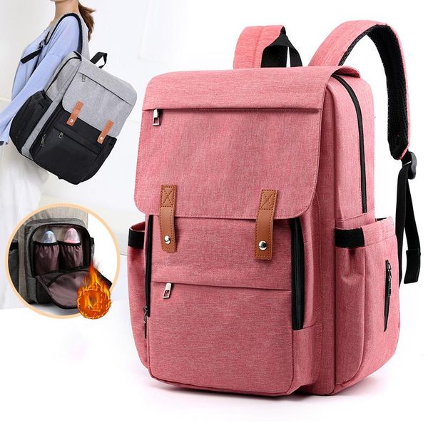 

school bags mommy bag large capacity multi-functional fashion backpack baby diaper waterproof maternity bottle