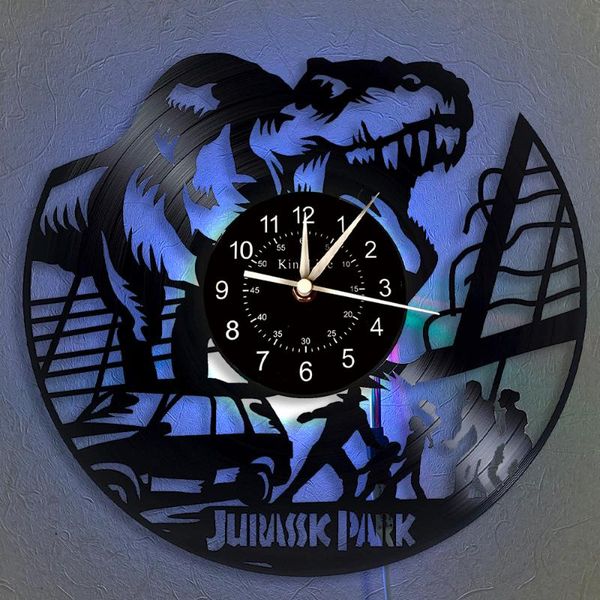 

wall clocks record clock led quartz | handmade design unique gifts for kids 7 color luminous clock.