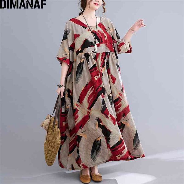 

plus size summer dress women beach holiday lady vestidos oversize 5xl 6xl long cotton casual print sundress 210531, Black;gray