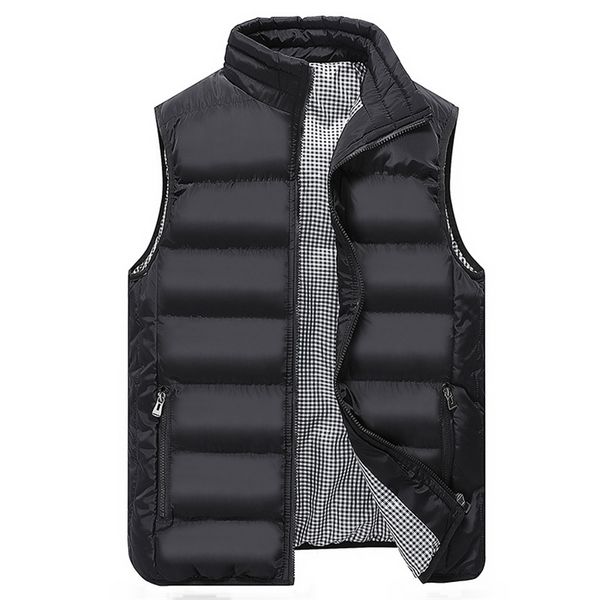 

men clothing vest jacket s autumn warm sleeveless male winter casual waistcoat plus size e homme 210923, Black;white