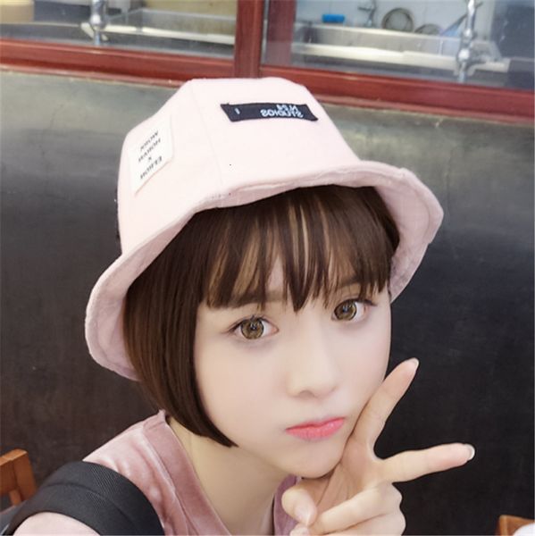 

version pasted cloth casual smile basin women's foldable fisherman's hat women's lover's sun protection hat in spring an