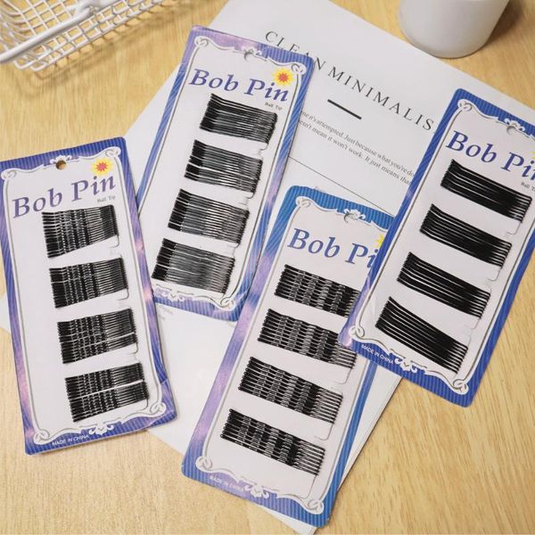 

hair accessories 1set 4 style fashion metal black curved hairpins clips for women gils pins invisible wave hairgrip