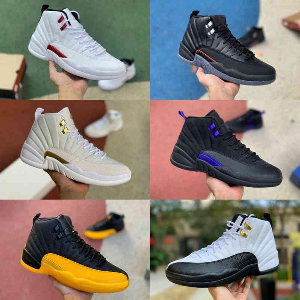 

jumpman twist 12 12s mens high basketball shoes utility grind indigo flu game university blue ovo white playoff fiba gamma the master cny tr, Black