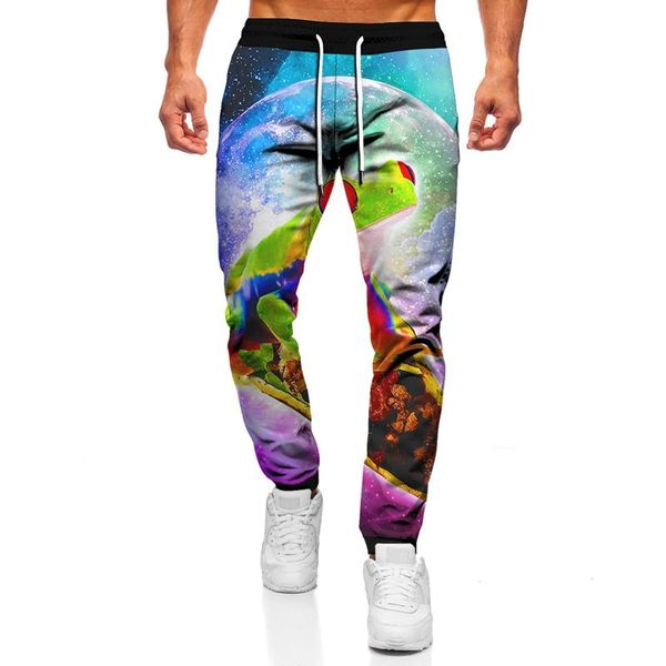 

men's pants autumn trousers 3d printing animal totem casual sports mountain climbing jogging hip hop harajuku, Black