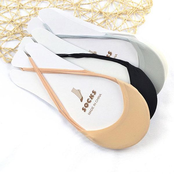 

socks & hosiery invisible boat women summer non-slip for high heels shoes solid color polyester thin half-palm suspender, Black;white