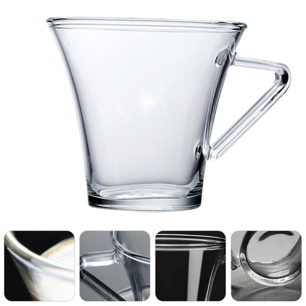 

mugs transparent espresso cup practical water mug glass coffee with handle