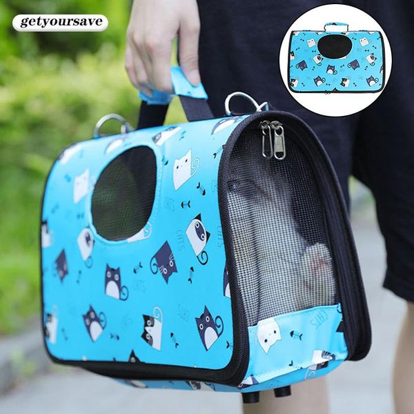 

cat carriers,crates & houses carrier bag dog handbag portable pet bags foldable outdoor backpack breathable mesh kitten cage puppy carriers