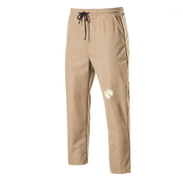 

men's pants fashion printed drawstring pocket straight leg overalls cargo casual loose trousers males sweatpants summer 2021, Black