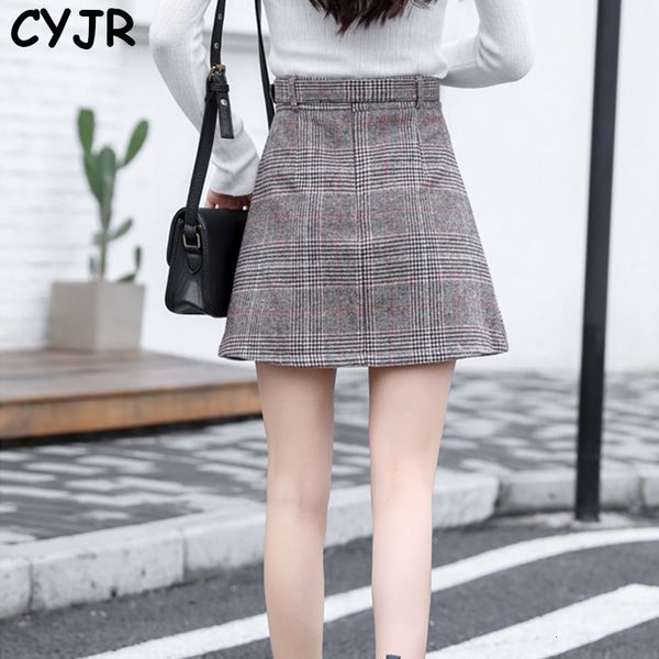 

vintage cyjr spring fall fashion the midi chess line female skirts high waist womanhood plus size s- 5ug2, Black
