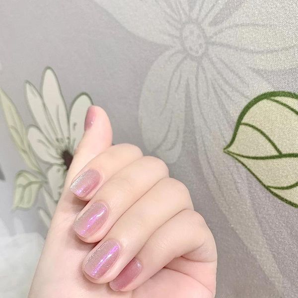 

false nails 24pcs nail patch glue type fashion pink purple manicure save time gifts for girls, Red;gold