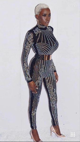 

cashew black celebrity hand-crafted beading bodycon party at night overalls cj5k