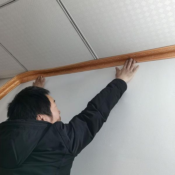 

wall stickers 3d pattern waistline baseboard trim line decoration self adhesive edge waterproof strip for home