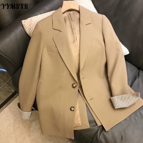 

women's suits & blazers 2021 autumn and winter fashion elegant long-sleeved women's office suit high-quality casual loose ladies ja, White;black