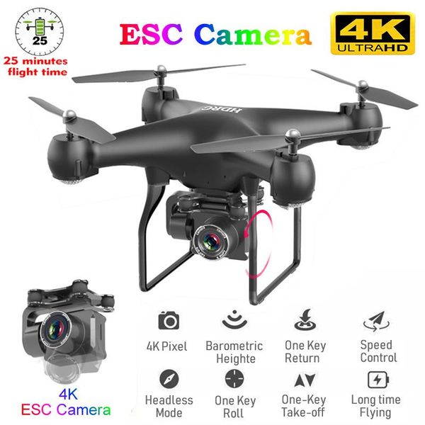 

drones h12 rc drone quadrocopter uav with camera 4k profesional wifi wide-angle aerial pography ultra-long life remote control toy