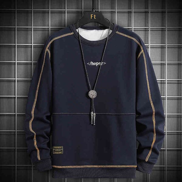 

oversized streetwear hip hop harajuku loose sweatshirts s 2021 spring autumn plus size pullover hoodi men, Black