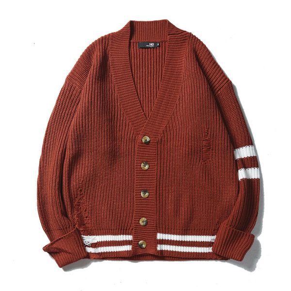 

2021 new arrival of large cotton matching male hole cardigan sweaters sweater knitting standard casual jacket pj8y, White;black