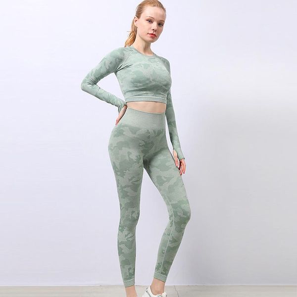 

seamless yoga suit with high stretch knitting engraving air speed drying long sleeve fitness yoga two-piece set, White;red