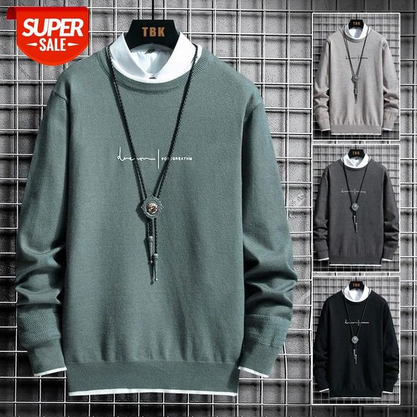 

men's colorful sweater comfortable fabric basic crew neck sweater #x31p, White;black