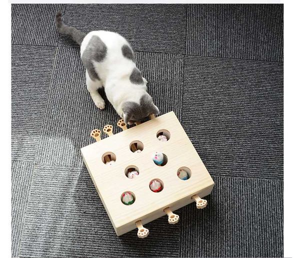 

cat toys upgraded pet groundhog and five hole mouse scratch bite interactive supplies scratcher