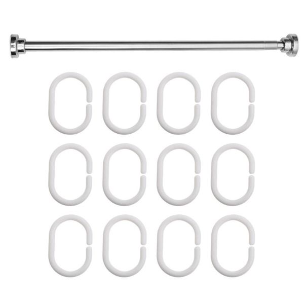 

shower curtains punch rod multipurpose anti-slip curtain with 12pcs hangers