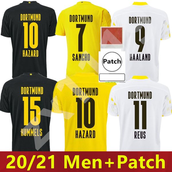 

20 21 haaland reus soccer jerseys 2020 football shirt set bellingham sancho reus hummels brandt de foot men uniform, Black;yellow