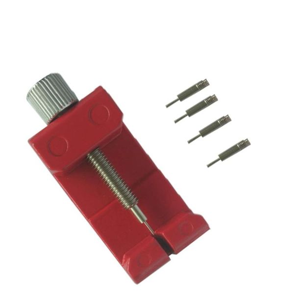

repair tools & kits red simple watch band strap link remover tool with extra 4pcs replace tip pins accesories adjustable portable watchmaker