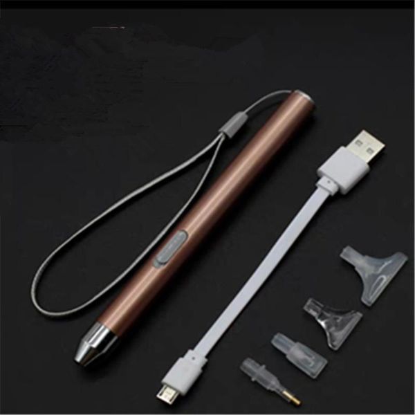 

usb rechargeable lighting 4 heads point drill pen for 5d diamond painting diy tools drill pen diamond embroidery accessories, Black