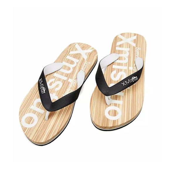 

slippers summer flip-flops shoes for men black brown simple beach walking non-slip