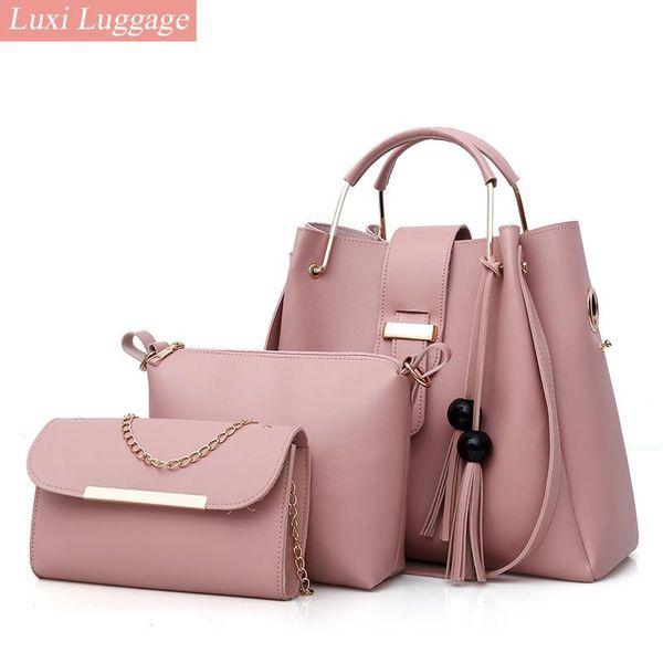

evening bags three-piece bag women's large capacity 2021 style portable shoulder/crossbody different size pu bucket