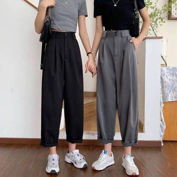 

women's jeans latest thin 2021 black suit pants trend, Blue