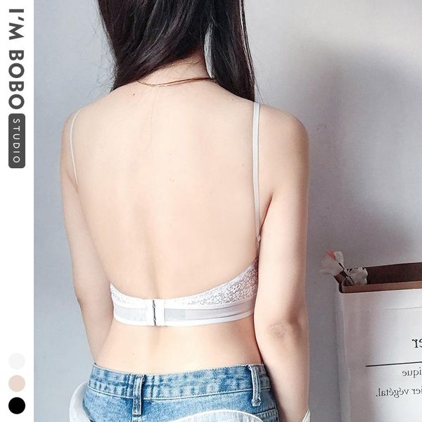 

bustier bra wireless bras for women lingerie bh lace bralette push up bra plus size y-line straps backless bras large size, Red;black