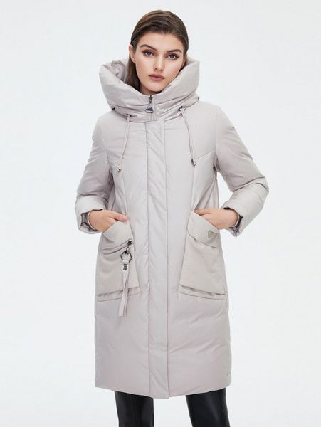 

zip up drawstring dual pocket tape detail hooded winter coat x3mb#, Black