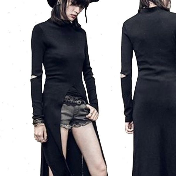 

evening party club elegant dress 2021 women long sleeve vestidos womens dresses split hollow fashion dress, Black;gray