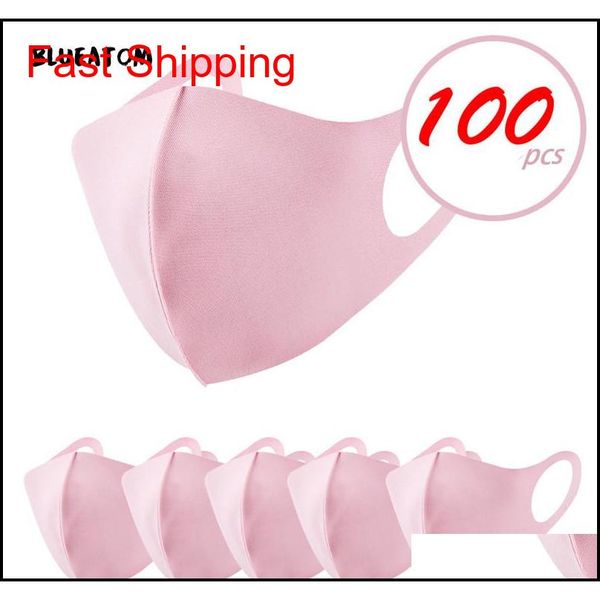 

30pcs black/pink washable reusable kpop face mouth mask 3d cloth dust safety fashion designer women men bts jllqgh bdesybag, Silver