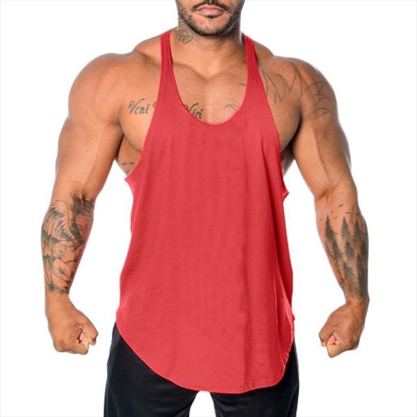 

fashionable mens sleeveless solid color tank fitness muscle loose comfortable sports g30, White;black