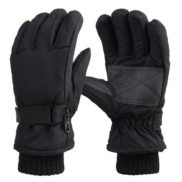 

shihao winter cotton thickened gloves men's and women's motorcycle lovers' split finger outdoor skiing, Black