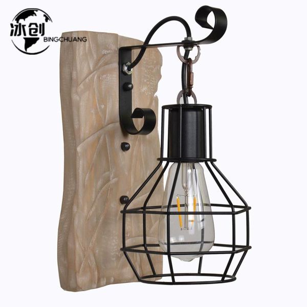 

wooden wall lamp decorative industrial stairs decoration bathroom light indoor decoracion hogar moderno home decoration ab50bd