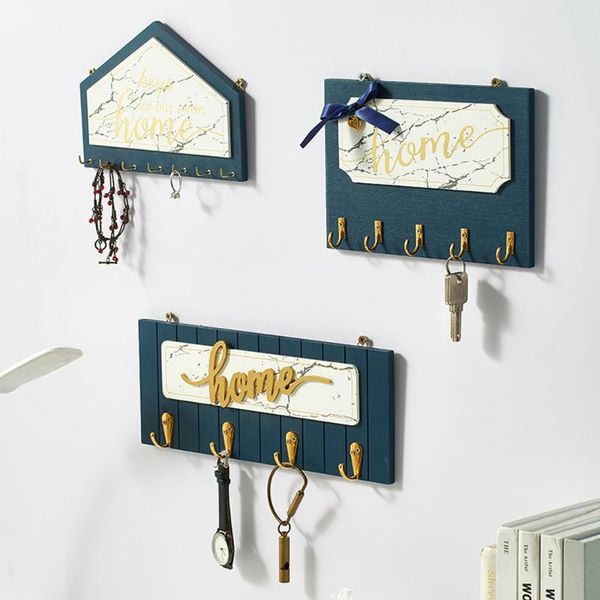 

hooks & rails wall hanging wooden key hanger holder coat hook organiser vintage hallway home space saving bedroom door back decorative rack