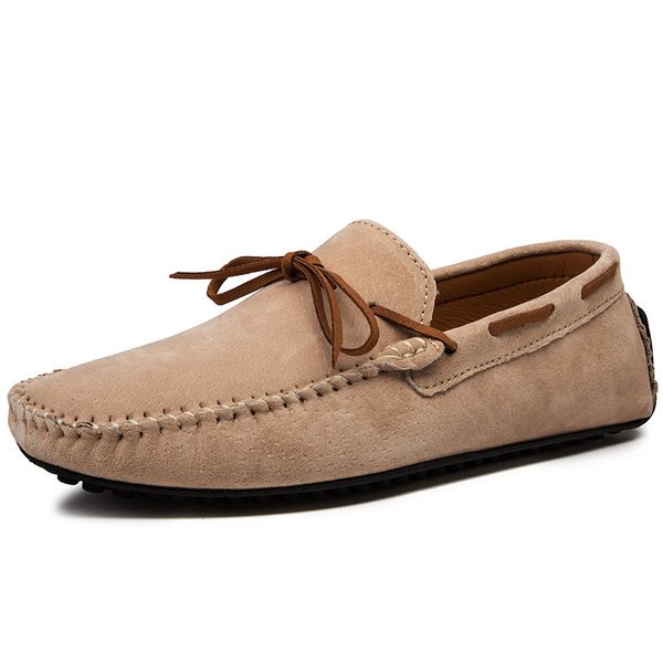 

2020 new autumn and winter casual leather shoes plus size mens shoes mens loafers mens genuine leather fashion korean style loafers driving, Red;white