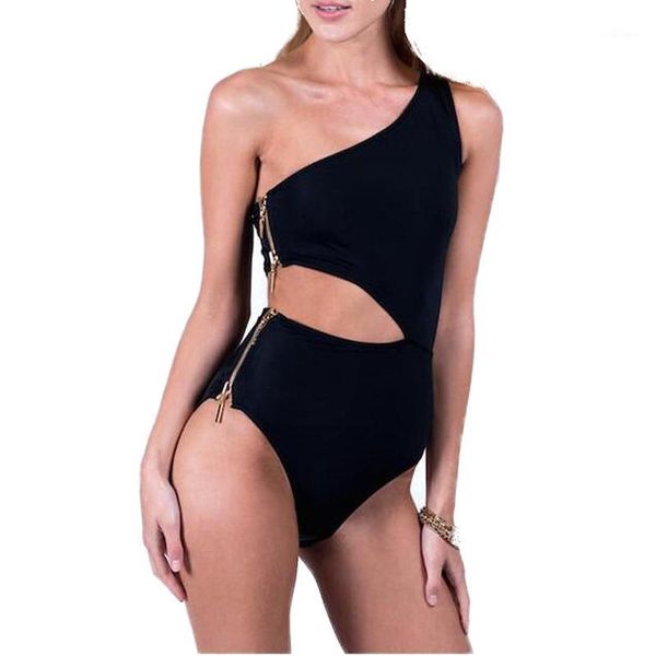 

women's swimwear one shoulder swimsuit women lace monokini 2021 push up swim bodysuit bathing suit beach wear female, White;black
