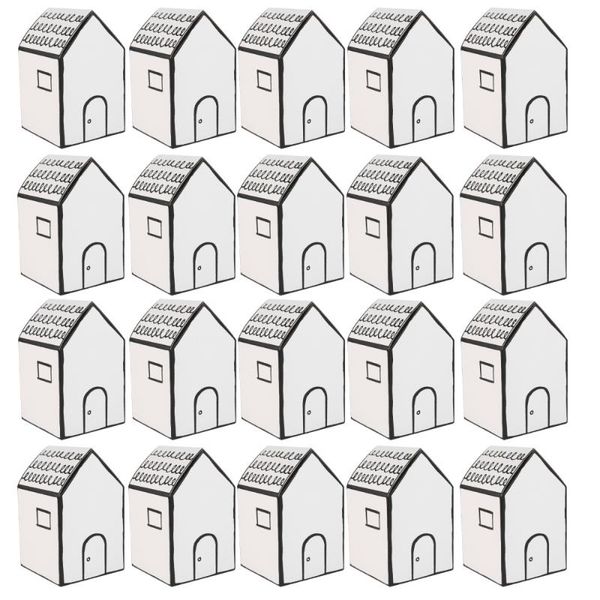 

20pcs biscuits boxes house shape candy cake boxes portable gift wedding party supplies for kids children high th