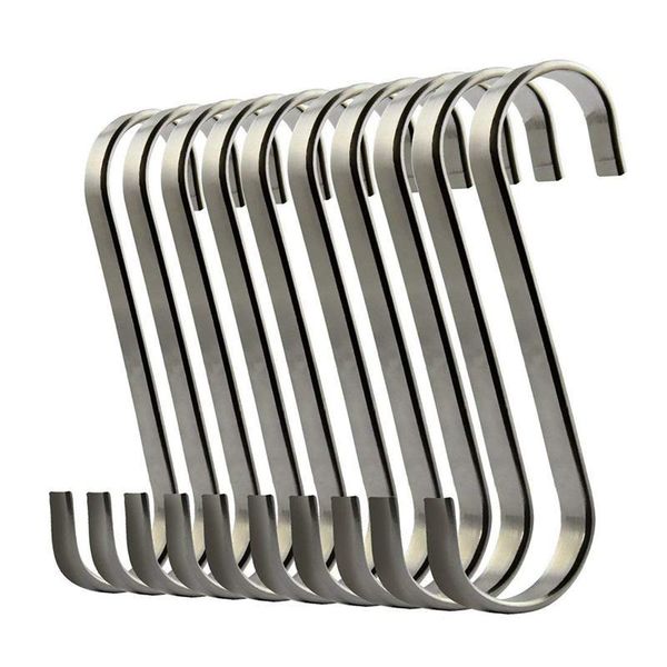 

hooks & rails set of 10 s stainless steel suspension for kitchen cookware or butcher