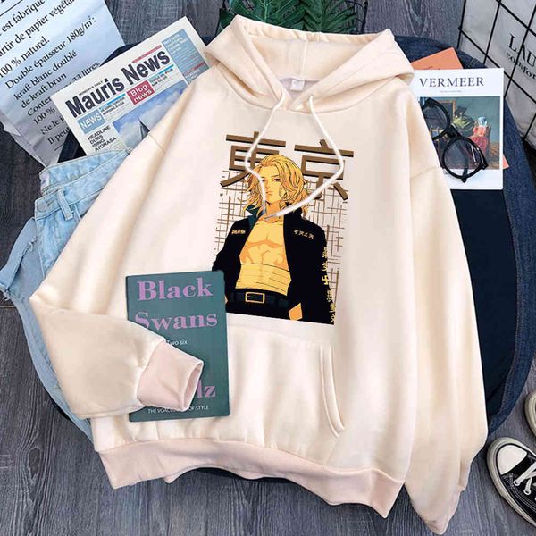 

tokyo avenger men's hoodie, loose casual wear, wool, autumn, harajuku, Black