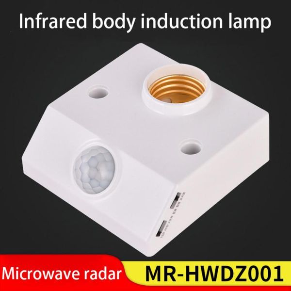 

lamp holders & bases e27 motion sensor holder ac100-265v pir infrared switch automatic for light bulb human body induction