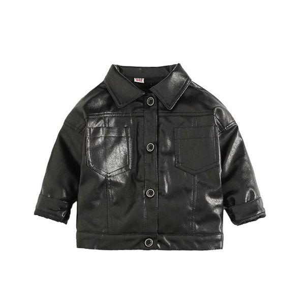 

coat fall clothes for kids baby girl jacket toddler trench girls outerwear fashion plush pu leather child clothing, Blue;gray