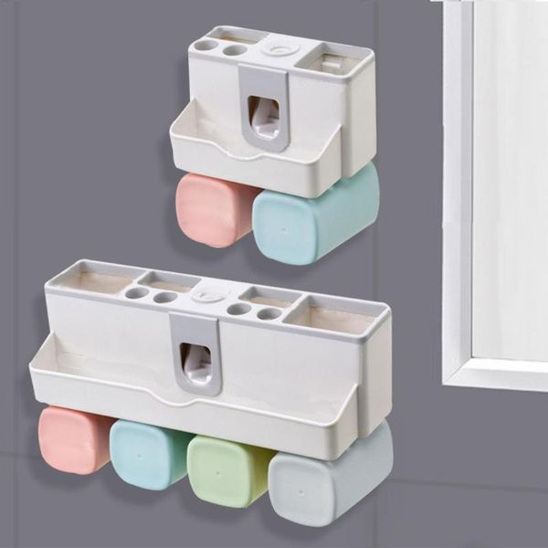 

toothbrush holders wall mounted holder automatic toothpaste dispenser with cup bathroom accessories set